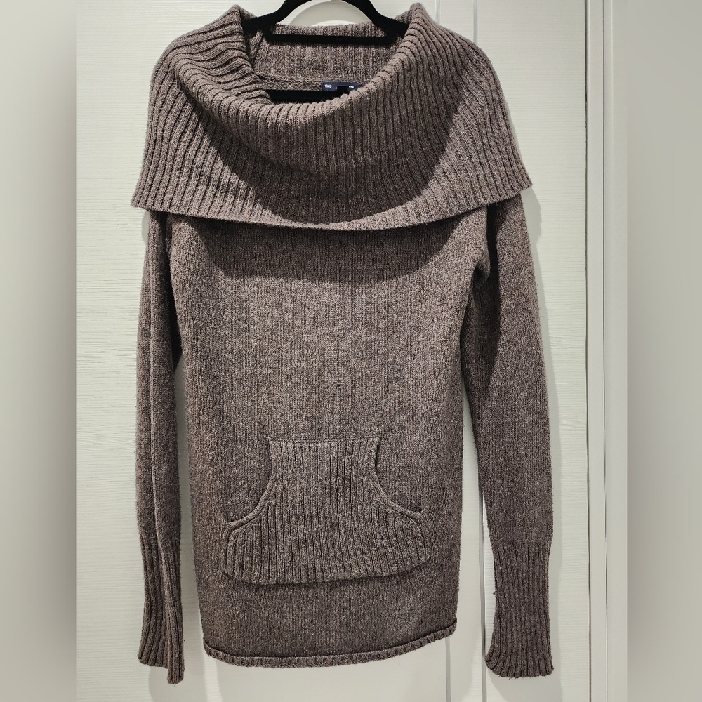 GAP Taupe Cowl Neck Sweater